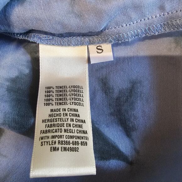 Anthropologie Cloth & Stone Liv Tie Front Blue Tie Dye Mini Dress Size S 3367 - Picture 6 of 10